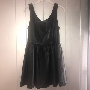 Leather Skater Dress